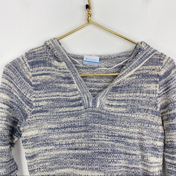 Columbia Lightweight Knit V Neck Hoodie Size XS - Picture 3 of 7